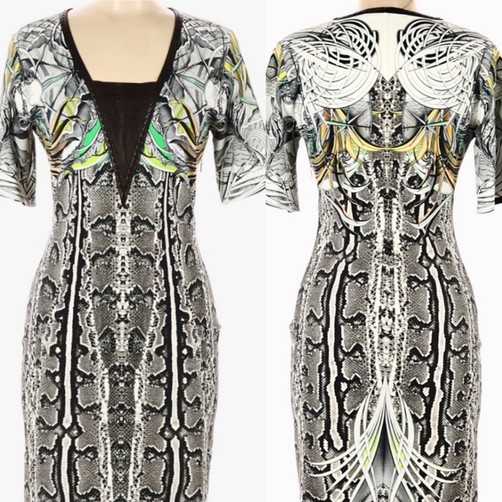 Roberto Cavalli Animal Print Knee Length Dress